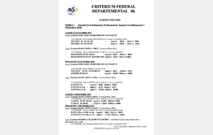 Critérium Fédéral Tour 2 - 22-23/11/2025 (1er week-end)