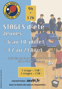 Stage Jeunes 26-C - 06-10/07/2026 9h à 17h  à Falcoz