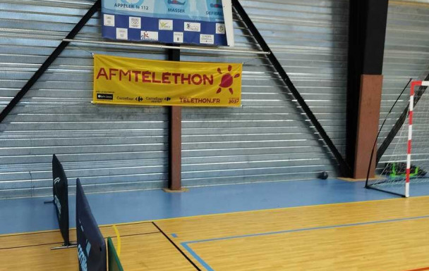 Animation Tennis de Table au Telethon 2025 du Lycée de Vence